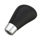 5 Speed Black Leather Stitch Manual Automobile Gear Stick Shift Knob Shifter Kit