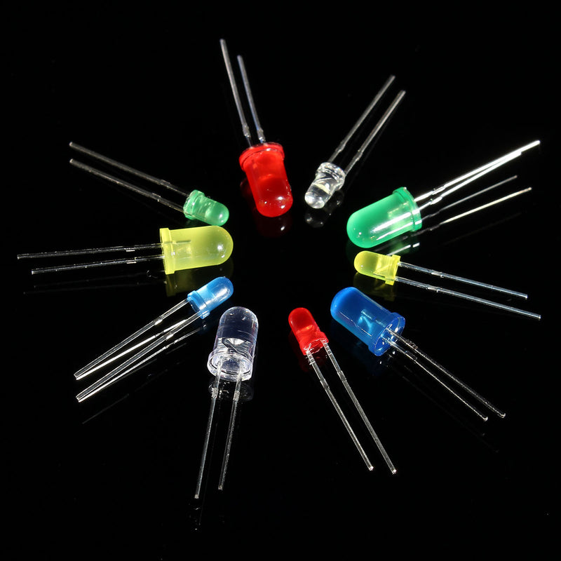Geekcreit 375pcs 3MM 5MM LED Light Emitting Diode Beads Resistance Lights Kits Bulb Lamp