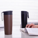 500ML Creative Vacuum Insulation Cup With Magic Sucker Push Not Pour Stainless Steel Water Bottle