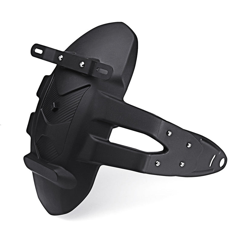 Black PVC Motorcycle Rear Wheel Cover Fender Splash Guard Mudguard Bracket Solid