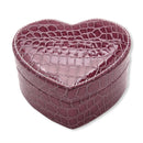 PU Heart Shaped Leather Jewelry Box Double Layers With Mirror for Earrings Necklace Rings