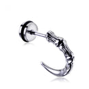 Punk Eagle Claw Shape Piercing Stud Earring Fashion Stainless Steel Earrings for Men