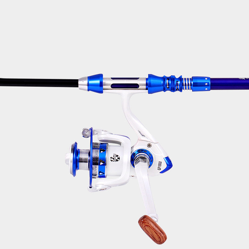 ZANLURE 1.8/2.1/2.4m Carbon Fiber Fishing Rod 2000/3000 Fishing Rod Reel Set Portable Outdoor Fishing Tool
