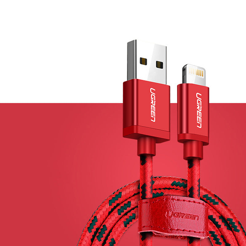 UGREEN 2.4A Lightning Port Fast Charging Transmission Data Cable For iPhone X XS 11Pro iPadPro iPadAir
