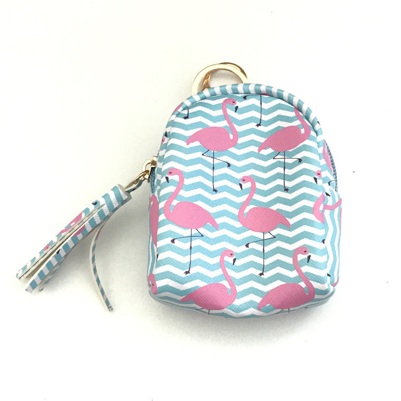 Cartoon Creative Pineapple Flamingo Fruit Coin Purse Mini Bag Data Cable Headset Storage Bag Coins Bag