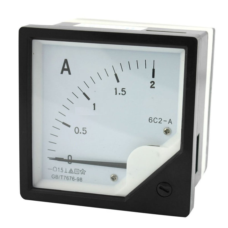 6C2-A 10A/50A/100A/200A Square Panel Pointer AC Ammeter  Analog Meter Ammeter