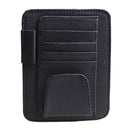Multiple Layers Car Glasses Folder PU Leather Sun Visor Card Holder Car Storage Bag