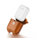 USAMS US-BH475 Earphone Bag Genuine Leather Protective Case Storage Cover for Airpods TWS Earphone