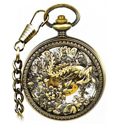 JIJIA JX025 Great Phoenix Metal Automatic Mechanical Watch Pocket Watch