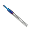 Drillpro 5pcs 2-8mm HRC65 Blue NACO Coated Round Nose Milling Cutter 4 Flutes End Mill CNC Tool