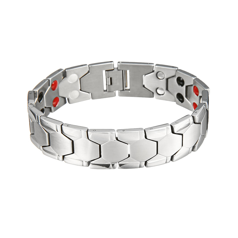 Mens Anion Magnetic Energy Bracelet 316L Stainless Steel Health Bracelet