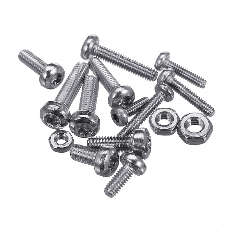 Suleve MXST1 480Pcs M2/M2.5/M3 Torx Machine Screw 304 Stainless Steel Pan Head Bolt Nut Assortment