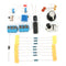 5Pcs DC12 DIY ICL8038 Function Signal Generator Kit Sine Triangle Square Wave Signal