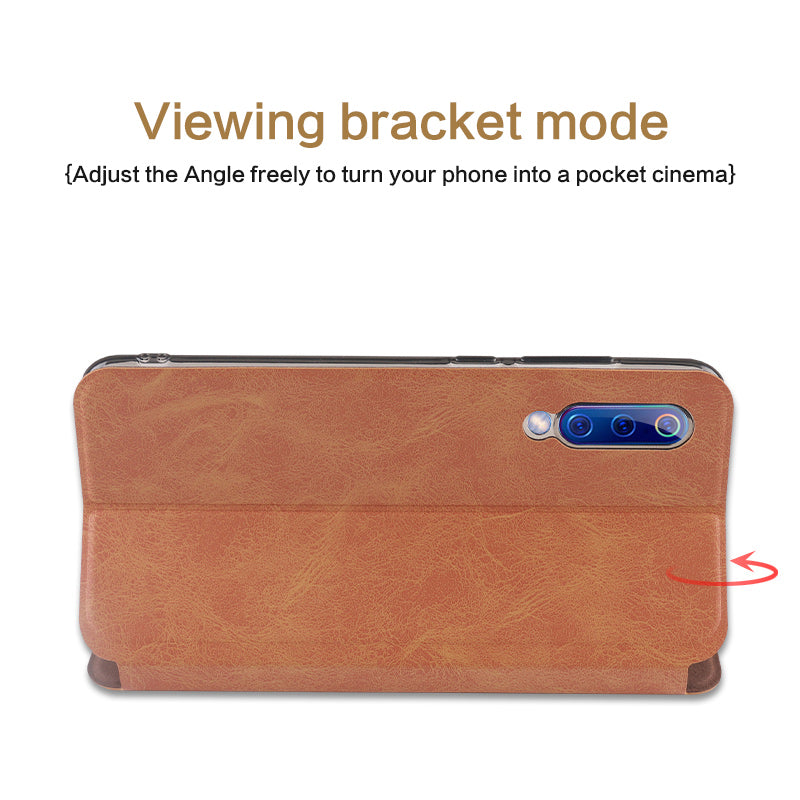 MOFI Shockproof PU Leather Flip Card Slot With Stand Full Body Protective Case For Xiaomi Mi9 / Xiaomi Mi 9 Transparent Edition