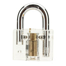 3Pcs Transparent Cutaway Inside View Of Practice Padlock Locksmith Practice Training Skill Set Lock Picks