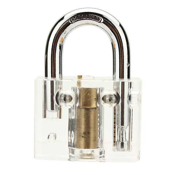 3Pcs Transparent Cutaway Inside View Of Practice Padlock Locksmith Practice Training Skill Set Lock Picks