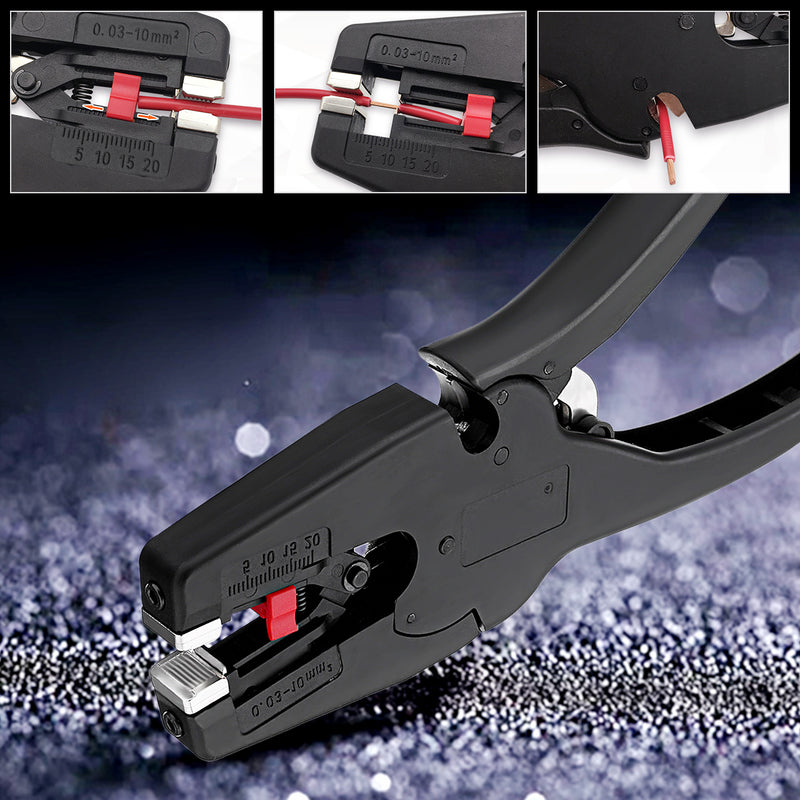 Multifunctional Adjustable Electric Cable Wire Crimper Stripper Stripping Plier 0.03-10mm