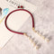 Sweet Hair Band Elegant Pearl Pendant Gemstone Fake Earrings Headbrand Hair Accessories for Women