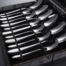 KCASA Stainless Steel Black Gold Flatware Dinnerware Cutlery Fork Knife & Spoons Tableware Set