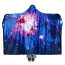 150x200cm Starry Sky Hooded Blankets Wearable Soft Winter Bed Cover Halloween