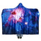 150x200cm Starry Sky Hooded Blankets Wearable Soft Winter Bed Cover Halloween