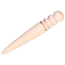 DANIU 3Pcs Multi-size Round Wood Edge Slicker Leather Burnisher DIY Leather Craft Tool