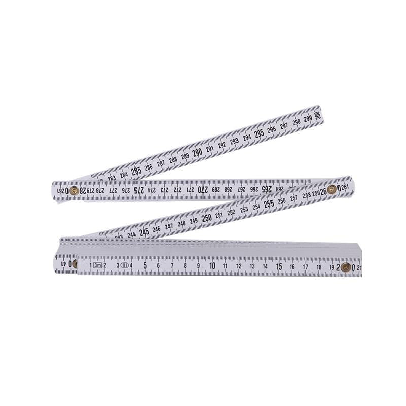 TP 2M Plastic Folding Ruler Straight Ruler Double Scale 10 Locking Joints 200cm Portable Carpenter Measuring Tools