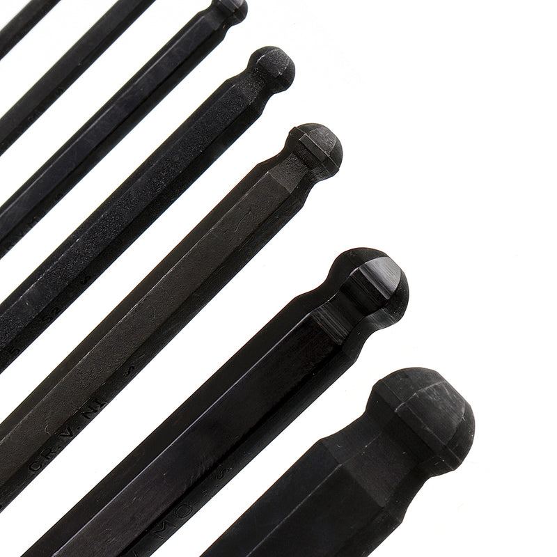 JETCH BS-B9 9Pcs L Shape Hex Key Set Allen Wrench Chrome Ball End