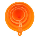 4pcs Sizes Orange Funnel Motorcycle Fuel Petrol Water Oil Tools Lab Home Kitchen 52/74/96/117mm