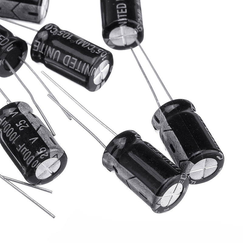 60Pcs High Frequency Low Impedance 25V 1000uF 10*13MM Aluminum Electrolytic Capacitor 1000uf 25v 25V1000uf