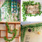 2 Bunch 4ft Artificial Silk Scindapsus Ivy Leaf Garland Plant Vine Foliage Garden Home Decorations