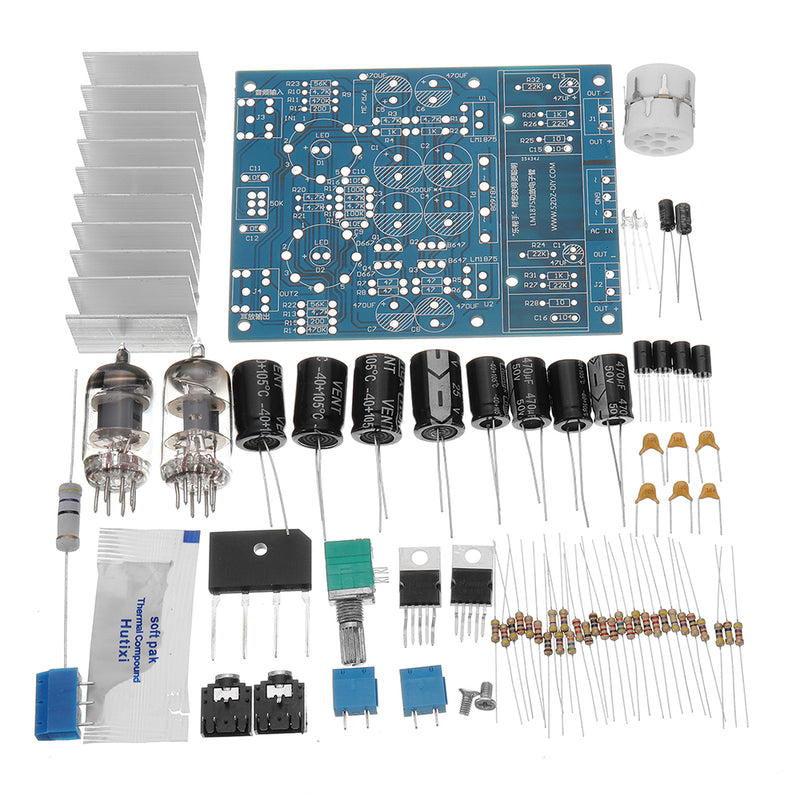 Loose Parts DIY Hifi 6j1 Electron Tube Front Pushing Lm1875t Tube Power Digital Amplifier Board