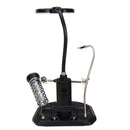 LED Light Soldering Iron Stand Holder Helping Hands Magnifying Glass Magnifier with 3 Arms + Solder Wire Bracket