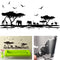 African Elephant Animals Wall Stickers Black Mural Home Decal Removable Art Vinyl Room Decor DIY
