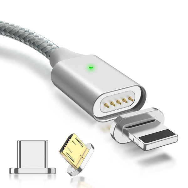 RAXFLY 2.1A Magnetic Braided Micro USB Fast Charging Data Cable 2M For Xiaomi Redmi Note 5 5 Plus S7