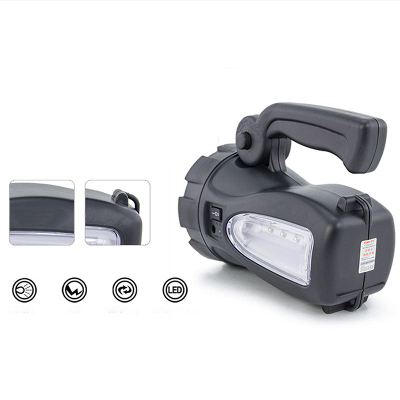 ZK2126A Front & Side Light Long Searching Adjustable Handle Portable LED Flashlight