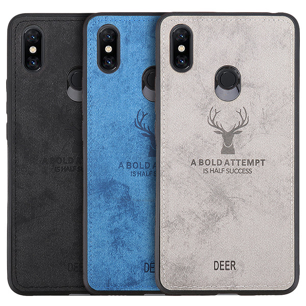 BAKEEY Deer Shockproof Cloth&TPU Protective Case For Xiaomi Mi MIX 3