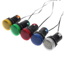 3pcs 22mm AC 50-380V Thermometer Indicator White Light LED Digital Display Temperature Measuring Induction Ranging -20-199