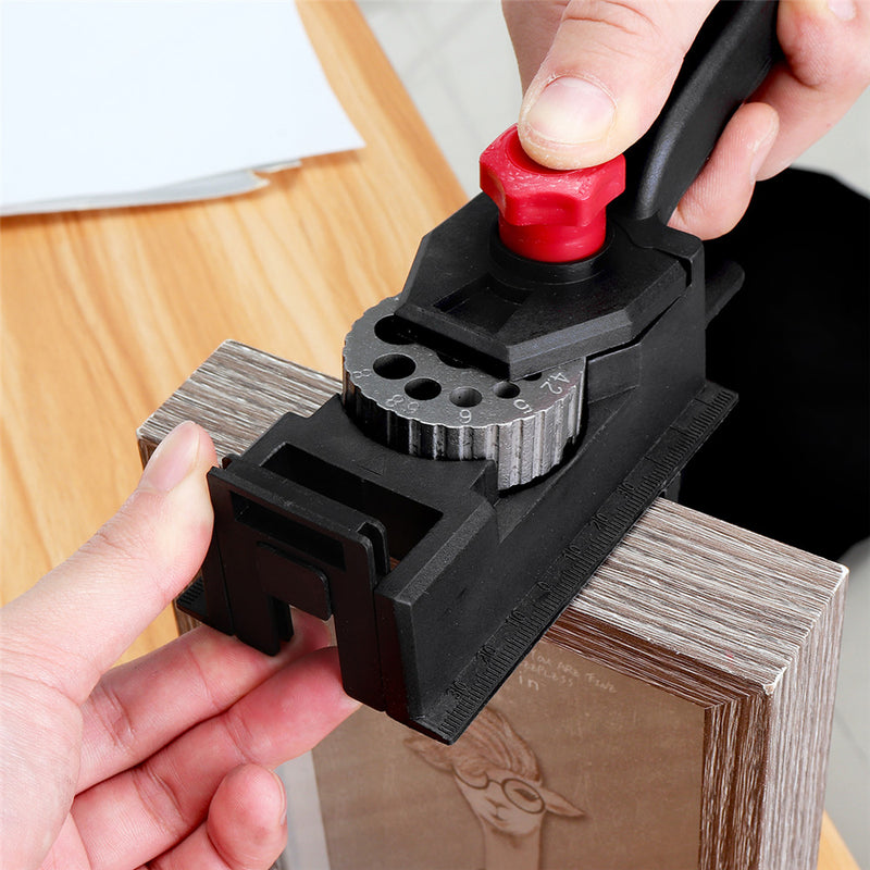 10 Holes Woodworking Drilling Locator DIY Guide Punching Dowel Positioner 3-12mm