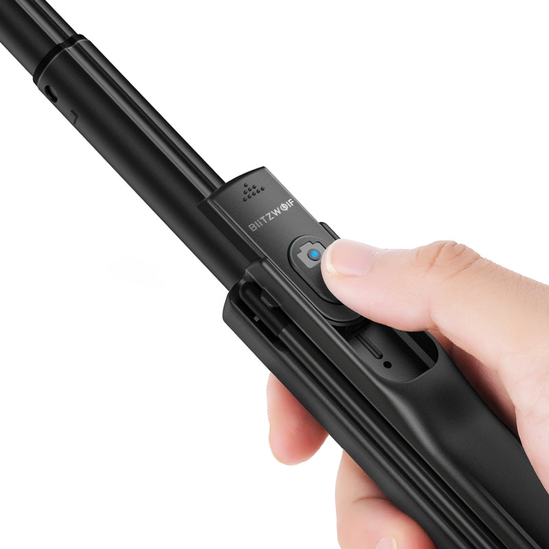 Blitzwolf BW-BS8 Extendable bluetooth Tripod Selfie Stick With LED Fill Light For Phone Sport Camera