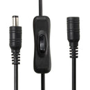 LUSTREON 5.5X2.1mm DC Power Plug Connector Switch Cable for 5050 3528 LED Strip Light 30cm