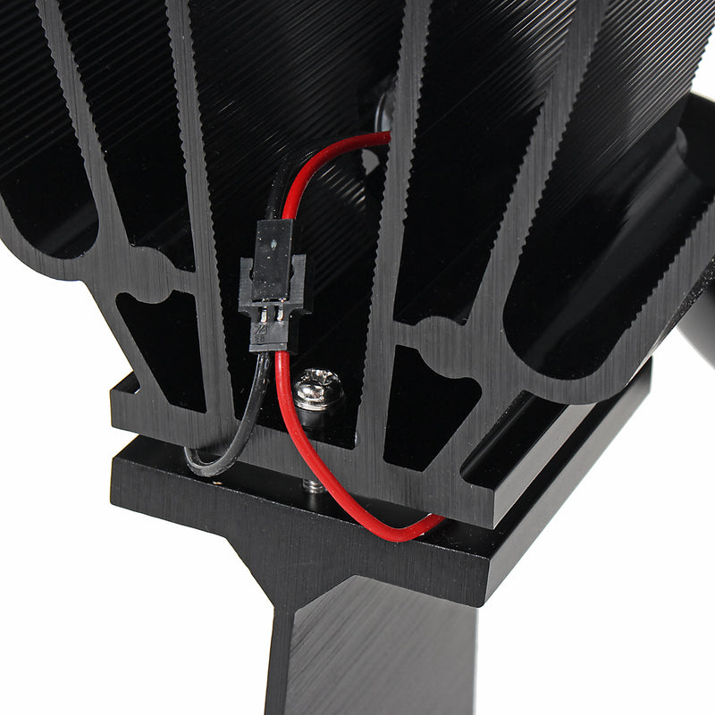 EQ2-BK(3BL) Heat Powered Wood Stove Fan Silent Eco-Friendly Fireplace Fan for Wood Log Burner