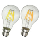 Dimmable A60 B22 8W Pure White Warm White COB Glass Material Retro Light Lamp Bulb AC220V
