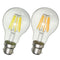 Dimmable A60 B22 8W Pure White Warm White COB Glass Material Retro Light Lamp Bulb AC220V