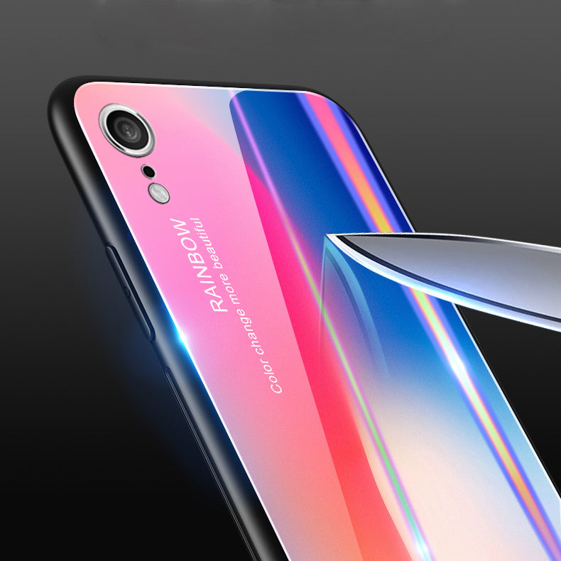 Bakeey Laser Gradient Tempered Glass Protective Case For iPhone XR/XS/XS Max