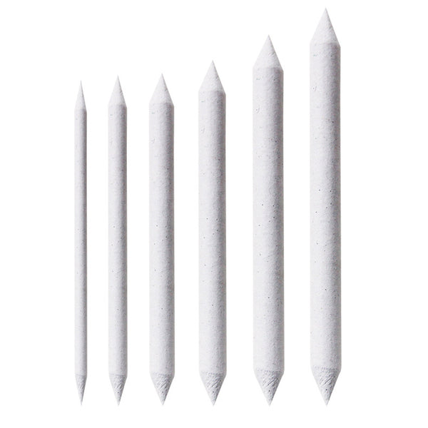 6 Pcs Sketch Tortillon Smudge Stump Stick Painting Supplies Rice Paper Premium Art White Drawing Pen Tool Art Sets