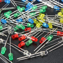 500Pcs 3mm LED Light White Yellow Red Blue Green DIY Assortment Diodes Kit