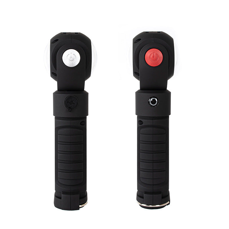 XANES TM-D13 Q5+COB 7Modes 360 Rotating Head Flashlight With 18650 Battery 1500mAh USB Charging Magnetic Attraction Hook LED Torch Light
