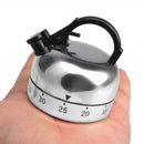 60 Minute Counting Teapot Shaped Timer Kitchen Cooking Mechanical Alarm Clock Timer