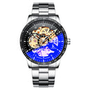 IK COLOURING 98226G Skeleton Dial Automatic Mechanical Watches Business Style Men Watch
